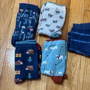 Patterned Men's Socks Set - Multicolor